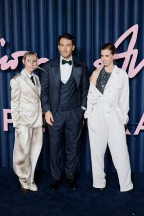 British Fashion Awards Gala Nigth - Red carpet LONDON, UK - DECEMBER 01: Camilla Cucinelli, Riccardo Stefanelli, Carolina Cucinelli poses at the photocall of British Fashion Awards held at Royal Albert Hall, on December 01st 2025 in London, Great Britain. Photo Marco Piovanotto Abacapress.com  Copyright: xPiovanottoxMarco ABACAx