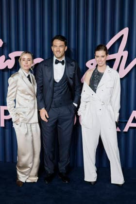 British Fashion Awards Gala Nigth - Red carpet LONDON, UK - DECEMBER 01: Camilla Cucinelli, Riccardo Stefanelli, Carolina Cucinelli poses at the photocall of British Fashion Awards held at Royal Albert Hall, on December 01st 2025 in London, Great Britain. Photo Marco Piovanotto Abacapress.com  Copyright: xPiovanottoxMarco ABACAx