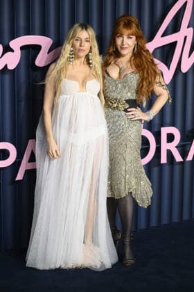 Celebrities attending the Fashion Awards 2025 at the Royal Albert Hall, London Featuring: Sienna Miller and Charlotte Tilbury Where: London, United Kingdom When: 01 Dec 2025 Credit: Cover Images **NOT AVAILABLE FOR HELLO MAGAZINE** EDITORIAL USE ONLY. NOT FOR USE BY NEWSPAPERS BASED IN THE UK. Copyright: xx coverimg55306047