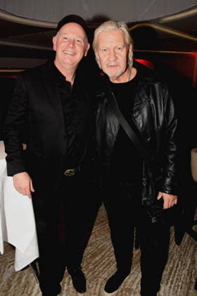 Charlie Glass Pianist Johnny Logan Saenger Munich 01 12 2025 Hotel Vierjahreszeiten Kempinski Book Presentation Fritz Egner Presenter My Life Between Rhythm and Blues in Munich Photo Munich