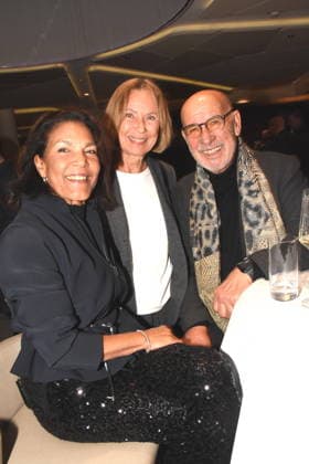 Shirley Retzer Sybille Beckenbauer Otto Retzer Director Muenchen 01 12 2025 Hotel Vierjahreszeiten Kempinski Book Presentation by Fritz Egner Presenter My Life Between Rhythm and Blues in Muenchen Photo Muenchen