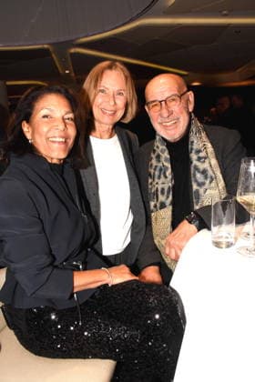 Shirley Retzer Sybille Beckenbauer Otto Retzer Director Muenchen 01 12 2025 Hotel Vierjahreszeiten Kempinski Book Presentation by Fritz Egner Presenter My Life Between Rhythm and Blues in Muenchen Photo Muenchen