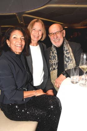 Shirley Retzer Sybille Beckenbauer Otto Retzer Director Muenchen 01 12 2025 Hotel Vierjahreszeiten Kempinski Book Presentation by Fritz Egner Presenter My Life Between Rhythm and Blues in Muenchen Photo Muenchen
