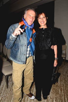 Wolfgang Fierek Actor Musician Djamila Fierek Artist Munich 01 12 2025 Hotel Vierjahreszeiten Kempinski Book Presentation by Fritz Egner Presenter My Life Between Rhythm and Blues in Munich Photo Munich