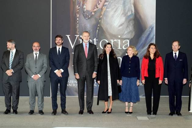 King Felipe VI and Queen Letizia attend the opening of the exhibition on Her Majesty Queen Victoria Eugenie in Madrid, Tuesday, December 2, 2025 Cordon Press 