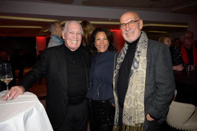 f l Harry Lindmeyer Herrenausstatter , Shirley and Otto Retzer Fritz Egner presents his book Mein Leben zwischen Rhythm Blues at the Hotel Vier Jahreszeiten Kempinski, Munich on 1 12 2025
