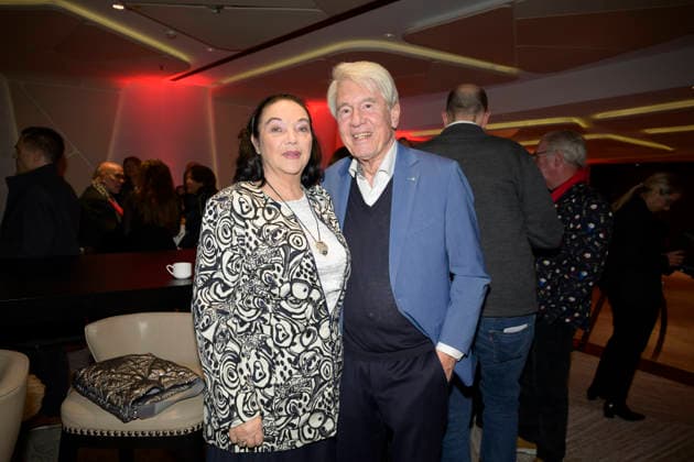 Prof Dr Wolf Dieter Ring Lawyer with Mrs Sylvia Henke Fritz Egner presents his book Mein Leben zwischen Rhythm Blues at the Hotel Vier Jahreszeiten Kempinski, Munich on 1 12 2025