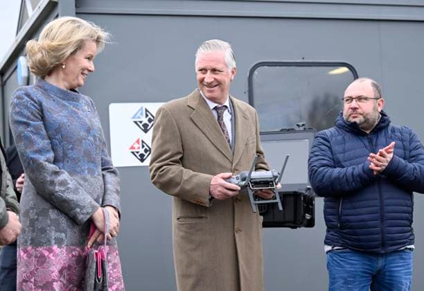 King Philippe and Queen Mathilde visit Walloon Brabant NIVELLES - LA HULPE, BELGIUM - DECEMBER 02 : King Philippe and Queen Mathilde visit the province of Walloon Brabant 1) CAP Innove, in Nivelles, an incubator for start-ups focused on sustainability (ID2Green), food (ID2Food) and autonomous systems (ID2Move) and drone demonstration on December 2, 2025 in Nivelles - La Hulpe, Belgium, 02 12 2025 Nivelles - La Hulpe Belgium  Copyright: xDidierxLebrunx