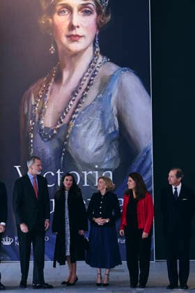 December 2, 2025, Madrid, Madrid, Spain: King Felipe VI of Spain and Queen Letizia of Spain attend the opening of the exhibition on Her Majesty Queen Victoria Eugenia Madrid Spain - ZUMAc260 20251202_zep_c260_007 Copyright: xMikexChicorrox