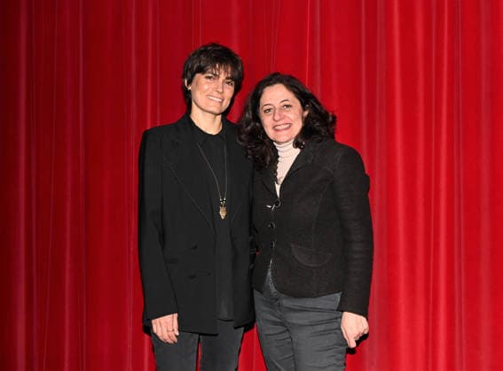Milan, Italy Valeria Solarino receives the Art and Human Rights Award from AMNESTY INTERNATIONAL ITALY in the presence of high school students and presents her documentary Solidarity is not a crime: the case of Sean Binder. In the photo: Valeria Solarino and Alba Bonetti, president of the Italian section of Amnesty International.  Copyright: xNickxZonnax xipa-agency.netx xNickxZonnax IPA_Agency_IPA68642148