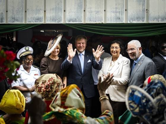PARAMARIBO - King Willem-Alexander and Queen Maxima visited the community center of the Latour Community Work Foundation (Stibula) in the working-class Latour neighborhood during a three-day state visit to Suriname. ANP REMKO DE WAAL netherlands out - belgium out  Copyright: xx x543695651x originalFilename: 543695651.jpg