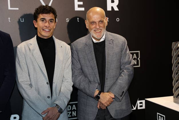 Marc Márquez presents Volver , the documentary that traces his path to his ninth world title Marc Márquez and Javier Tebas during the preview of Volver , on December 2, 2025, in Madrid Spain The new DAZN original documentary collects, as never before told, the path of Marc Márquez to return to the top of motorcycling and conquer his ninth world title An intimate and powerful story in which great icons of Spanish sport as Rafa Nadal, Fernando Alonso, Pau Gasol, Andres Iniesta and Alexia Putellas, analyze from their own experience what it means to fall, resist and return to the top, Fernando Alonso, Pau Gasol, Andrés Iniesta and Alexia Putellas, analyze from their own experience what it means to fall, resist and return to the top A unique lo Copyright: xJosà xRuizx 7143490