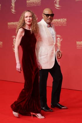 Laurence Fishburne and Bronwyn Dannenfelser attend the red carpet during day Five of the 22nd Marrakech International Film Festival Marrakech, Morocco 01 12 2025 451202 2025 12 02 MARRAKECH Morocco  Copyright: xRomualdxMeigneuxx xStarfacex STAR_451202_063