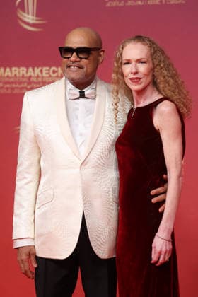 Laurence Fishburne and Bronwyn Dannenfelser attend the red carpet during day Five of the 22nd Marrakech International Film Festival Marrakech, Morocco 01 12 2025 451202 2025 12 02 MARRAKECH Morocco  Copyright: xRomualdxMeigneuxx xStarfacex STAR_451202_066
