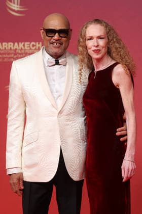 Laurence Fishburne and Bronwyn Dannenfelser attend the red carpet during day Five of the 22nd Marrakech International Film Festival Marrakech, Morocco 01 12 2025 451202 2025 12 02 MARRAKECH Morocco  Copyright: xRomualdxMeigneuxx xStarfacex STAR_451202_068