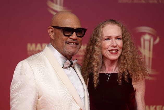 Laurence Fishburne and Bronwyn Dannenfelser attend the red carpet during day Five of the 22nd Marrakech International Film Festival Marrakech, Morocco 01 12 2025 451202 2025 12 02 MARRAKECH Morocco  Copyright: xRomualdxMeigneuxx xStarfacex STAR_451202_082