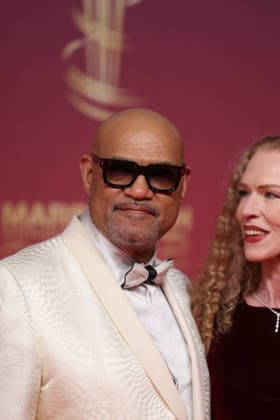 Laurence Fishburne and Bronwyn Dannenfelser attend the red carpet during day Five of the 22nd Marrakech International Film Festival Marrakech, Morocco 01 12 2025 451202 2025 12 02 MARRAKECH Morocco  Copyright: xRomualdxMeigneuxx xStarfacex STAR_451202_088