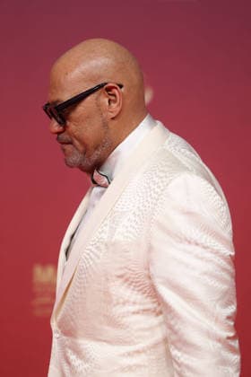 Laurence Fishburne and Bronwyn Dannenfelser attend the red carpet during day Five of the 22nd Marrakech International Film Festival Marrakech, Morocco 01 12 2025 451202 2025 12 02 MARRAKECH Morocco  Copyright: xRomualdxMeigneuxx xStarfacex STAR_451202_091
