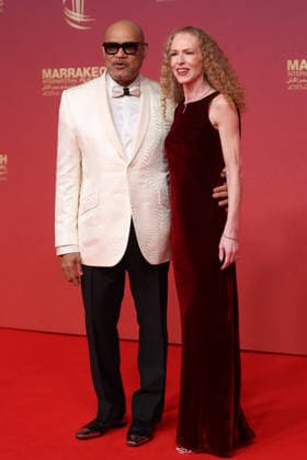 Laurence Fishburne and Bronwyn Dannenfelser attend the red carpet during day Five of the 22nd Marrakech International Film Festival Marrakech, Morocco 01 12 2025 451202 2025 12 02 MARRAKECH Morocco  Copyright: xRomualdxMeigneuxx xStarfacex STAR_451202_123