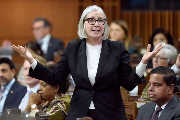 December 2, 2025, Ottawa, On, Canada: Minister of Jobs and Families Patty Hajdu..rises during Question Period on Parliament Hill in Ottawa, Tuesday, Dec. 2, 2025. Ottawa Canada  - ZUMAc35_ 20251202_zaf_c35_084 Copyright: xAdrianxWyldx