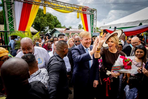 02-12-2025 Factory King Willem-Alexander and Queen Maxima visited the Fernandes bottling plant and the Latour Community Work Foundation on the 2nd day of the 3 day statevisit to Suriname. Â  Copyright: xPPEx
