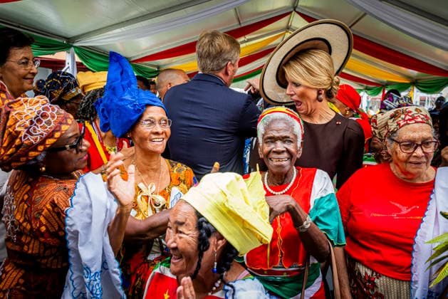 02-12-2025 Factory King Willem-Alexander and Queen Maxima visited the Fernandes bottling plant and the Latour Community Work Foundation on the 2nd day of the 3 day statevisit to Suriname. Â  Copyright: xPPEx