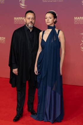 22nd Marrakech International Film Festival Day 5 nb Mohamed Achaour and a guest attends the 22nd Marrakech International Film Festival Day 5 on December 02, 2025 in Marrakech, Maroc. Photo by Nasser Berzane ABACAPRESS.COM Marrakech  Copyright: xBerzanexNasser ABACAx