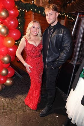 Marlisa Rudizo aka Mrs Marlisa with friend William Raab KATY™S X MAS WONDERLAND by Kate Merlan at the Wolkenburg event location in Cologne on 02 12 2025