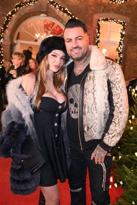 Cosimo Citiolo with girlfriend Nathalie Gaus KATY™S X MAS WONDERLAND by Kate Merlan at the Wolkenburg event location in Cologne on 02 12 2025