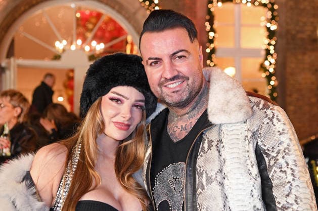 Cosimo Citiolo with girlfriend Nathalie Gaus KATY™S X MAS WONDERLAND by Kate Merlan at the Wolkenburg event location in Cologne on 02 12 2025