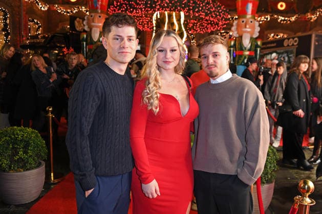 Sarah Jane Wollny, Marco Strecker with new boyfriend Enrico Baake KATY™S X MAS WONDERLAND by Kate Merlan at the Wolkenburg event location in Cologne on 02 12 2025
