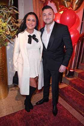 Jasmin Herren with boyfriend Philipp Bender KATY™S X MAS WONDERLAND by Kate Merlan at the Wolkenburg event location in Cologne on 02 12 2025