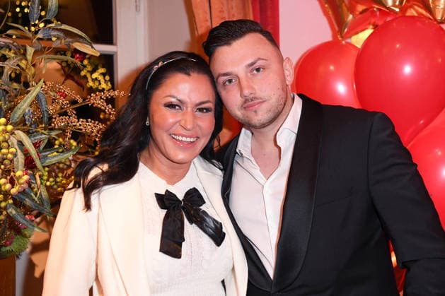 Jasmin Herren with boyfriend Philipp Bender KATY™S X MAS WONDERLAND by Kate Merlan at the Wolkenburg event location in Cologne on 02 12 2025