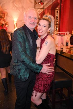 Janina Korn with friend Roland Heitz KATY™S X MAS WONDERLAND by Kate Merlan at the Wolkenburg event location in Cologne on 02 12 2025