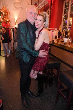 Janina Korn with friend Roland Heitz KATY™S X MAS WONDERLAND by Kate Merlan at the Wolkenburg event location in Cologne on 02 12 2025
