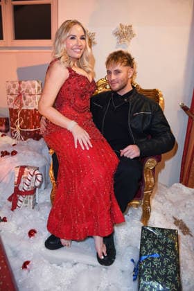 Marlisa Rudizo aka Mrs Marlisa with friend William Raab KATY™S X MAS WONDERLAND by Kate Merlan at the Wolkenburg event location in Cologne on 02 12 2025