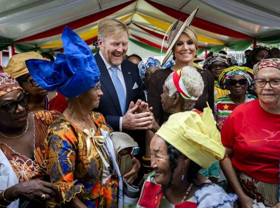 PARAMARIBO - King Willem-Alexander and Queen Maxima visited the community center of the Latour Community Work Foundation (Stibula) in the working-class Latour neighborhood during a three-day state visit to Suriname. ANP REMKO DE WAAL netherlands out - belgium out  Copyright: xx x543723158x originalFilename: 543723158.jpg