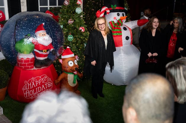 Cathy Moriarty arrives for the Oh. What. Fun. movie premiere on Tuesday, Dec. 2, 2025. The movie, starring Michelle Pfeiffer, will be available for streaming on Amazon Prime starting December 3.  NYP20251202911 ANGELINAxKATSANIS