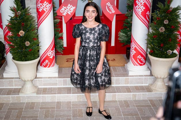 Rafaella Karnaby arrives for the Oh. What. Fun. movie premiere on Tuesday, Dec. 2, 2025. The movie, starring Michelle Pfeiffer, will be available for streaming on Amazon Prime starting December 3.  NYP20251202909 ANGELINAxKATSANIS
