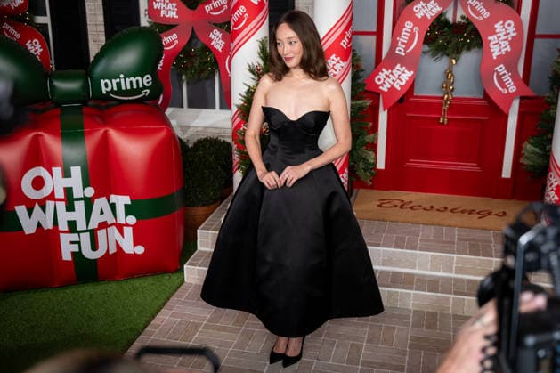 Havana Rose Liu arrives for the Oh. What. Fun. movie premiere on Tuesday, Dec. 2, 2025. The movie, starring Michelle Pfeiffer, will be available for streaming on Amazon Prime starting December 3.  NYP20251202913 ANGELINAxKATSANIS
