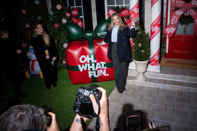 Michelle Pfeiffer arrives for the Oh. What. Fun. movie premiere on Tuesday, Dec. 2, 2025. The movie starring Pfeiffer will be available for streaming on Amazon Prime starting December 3.  NYP20251202920 ANGELINAxKATSANIS