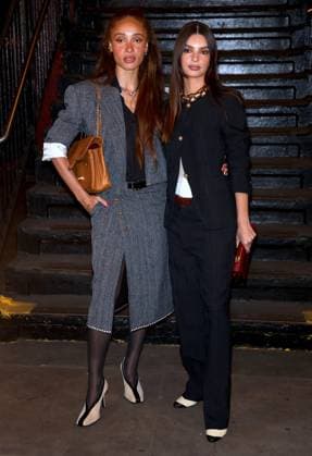 Celebs at The Chanel Metiers D Art Show 2026 - NYC Emily Ratajkowski and Adwoa Aboah attend the Chanel Metiers D Art Show 2026 inside a subway station in Bowery, New York on December 2, 2025. Photo by Charles Guerin ABACAPRESS.COM New York City NY United States  Copyright: xGuerinxCharles ABACAx