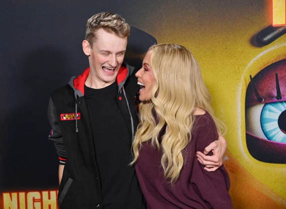 Evan Joseph Asher (L) and Jenny McCarthy attend the motion picture teen horror thriller Five Nights At Freddy s 2 premiere at the TCL Chinese Theatre in the Hollywood section of Los Angeles on Tuesday, December 02, 2025. Storyline: One year has passed since the supernatural nightmare at Freddy Fazbear s Pizza. Anyone can survive five nights. This time, there will be no second chances.  LAP20251202829 JIMxRUYMEN