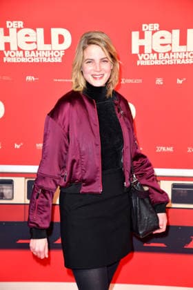 Rike Schmid at the premiere of DER HELD VOM BAHNHOF FRIEDRICHSTRASSE at the Delphi Filmpalast in Berlin 02 12 2025