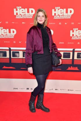 Rike Schmid at the premiere of DER HELD VOM BAHNHOF FRIEDRICHSTRASSE at the Delphi Filmpalast in Berlin 02 12 2025