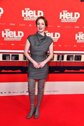 Leonie Benesch at the premiere of DER HELD VOM BAHNHOF FRIEDRICHSTRASSE at the Delphi Filmpalast in Berlin 02 12 2025