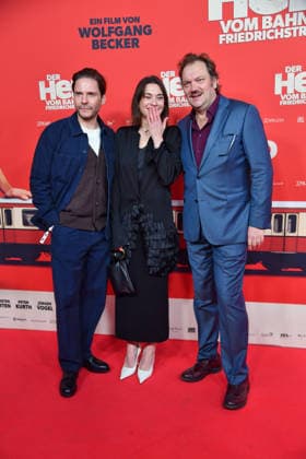 Daniel Brühl, Christiane Paul and Charly Hübner at the premiere of DER HELD VOM BAHNHOF FRIEDRICHSTRASSE at the Delphi Filmpalast in Berlin 02 12 2025