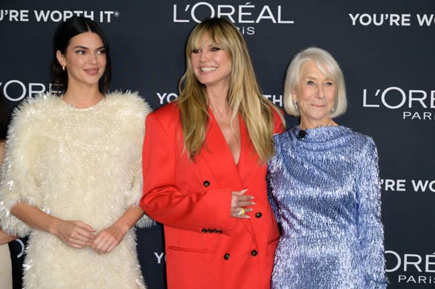Women of Worth - Los Angeles, USA LOS ANGELES, USA. December 02, 2025: Kendall Jenner, Heidi Klum & Helen Mirren at the 20th anniversary of L Oreal Paris Women of Worth at the Academy Museum. Los Angeles CA USA  Copyright: xPaulxSmith Featureflashx