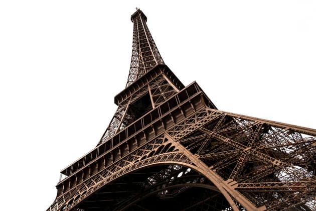 Paris France low angle view of Eiffel Tower architectural detail France, Île-de-France, Paris R_KSWG251201-1902012-01