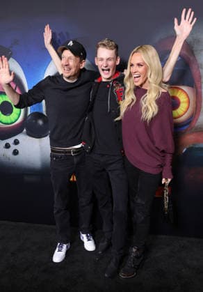 02 December 2025 - Hollywood, California - John Asher, Evan Joseph Asher, Jenny McCarthy. Universal Pictures Five Nights At Freddy s 2 Premiere held at The TCL Chinese Theatre Hollywood USA - ZUMAa123 20251202_zaa_a123_236 Copyright: xADx